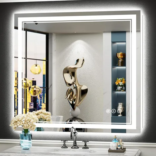 Vista 33 de 24x32 LED Bathroom Mirror, Backlit & Front Lit Lighted Mirror Retroiluminado+luz frontal