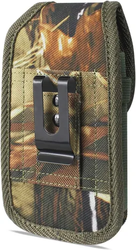 Vista 3 de Reiko Bolsa De Teléfono Resistente Vertical Inalámbrica Con Clip De Hebilla 6.62" X3.46" X0.68" En Funda De Cartera - Camuflaje