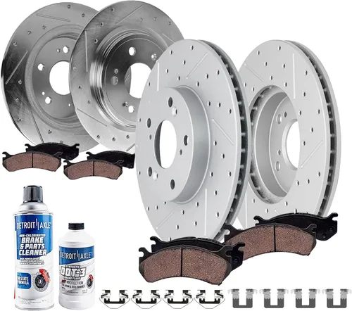 Vista 9 de Detroit Axle - Kit de freno trasero para Ford Fusion Lincoln MKZ Zephyr Mazda 6 Mercury Milan, repuesto de pastillas de freno de cerámica