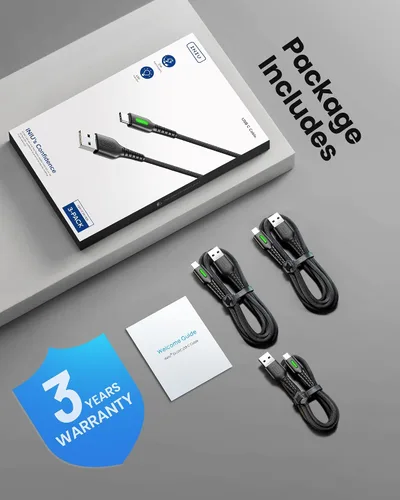Vista 6 de INIU Cable USB a C, 3 paquetes [1.6 pies+3.3 pies+6.6 pies] 3.1A USB A a USB C, cable de carga rápida trenzado tipo C para iPhone 16 15 Pro Samsung