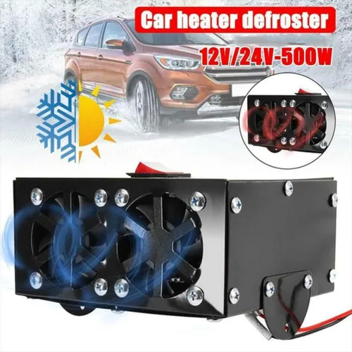 Vista 5 de Calentador de Coche - TOPMELON Descongeladores de Parabrisas Desempañador de Coche 12V 500W Calentador de Coche 2 en 1 Calentadores Portátiles
