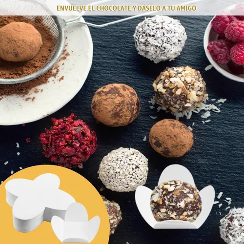 Vista 7 de 200 forros para cupcakes, envoltorios de trufas, tazas de caramelo de chocolate, forros para hornear para bodas, fiestas, cumpleaños, baby shower