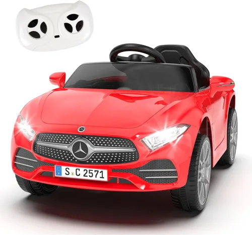 Vista 8 de Vehículo de paseo con licencia Mercedes-Benz CLS 350 de 12 V para niños, camión para montar con control de padres, suspensión de resorte, ruedas