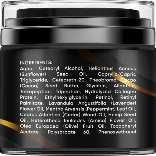 Vista 7 de Crema facial de retinol – Crema natural antiarrugas – Hidratante facial antienvejecimiento con colágeno y ácido hialurónico – Hidrata, renueva