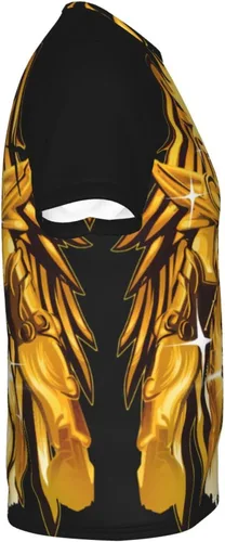 Vista 3 de Saint Anime Seiya - Camiseta de manga corta para hombre, suave, casual, unisex, cuello redondo, camiseta de entrenamiento