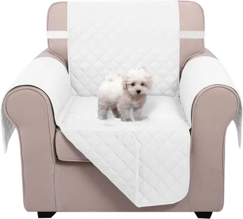 Vista 37 de U-NICE HOME Funda para sillón reclinable, reversible, con correas elásticas, resistente al agua, protege de perros y mascotas, sillón pequeño