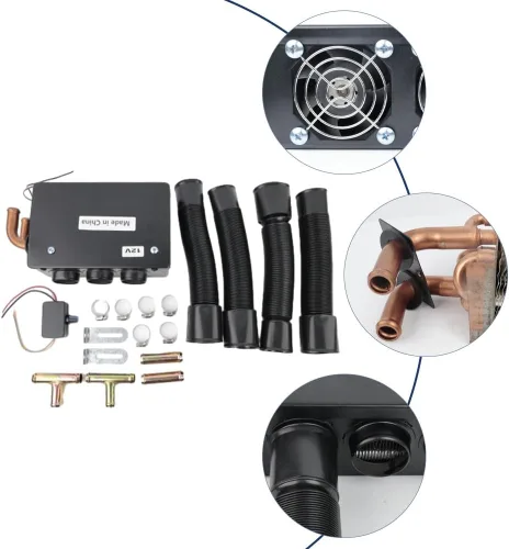 Vista 4 de Calentador de coche de 12 V, 50 W, portátil, ventilador descongelador, 3 puertos, descongelador, descongelador, calentador de ventilador de coche