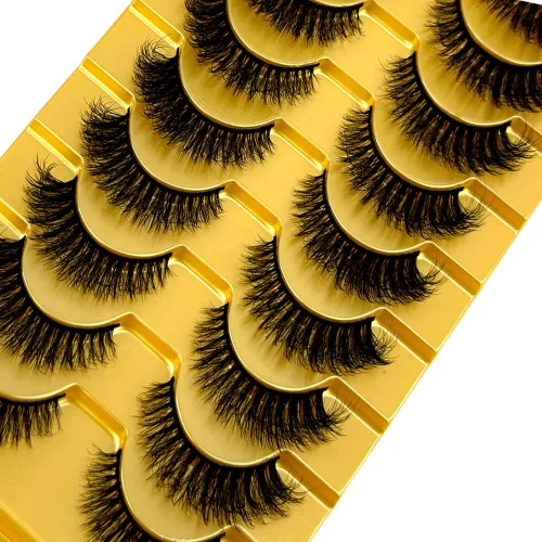 Vista 42 de Nuevas 10 Pares de Pestañas de Visón 3D Pestañas Postizas Hechas a Mano Pestañas Largas Esponjosas y Voluminosas Naturales Herramientas