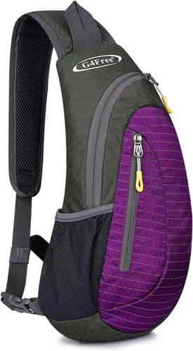 Vista 11 de G4Free - Bolso bandolera para hombres y mujeres, mochila pequeña para el pecho y el hombro, ligera, para viajes, actividades al aire libre y Negro