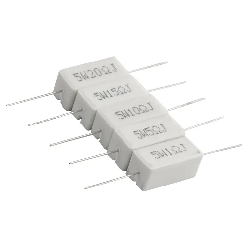 Vista 5 de Resistencias de cemento de 5 W, 1 ohmio, 5 ohmios, 10 ohmios, 15 ohmios, 20 ohmios, resistencias de cemento de cerámica, 5 % de cerámica, kit