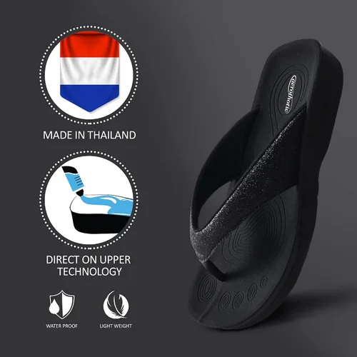 Vista 6 de AEROTHOTIC Women's Comfortable Arch Support Summer Orthotic Flip Flops Sandals