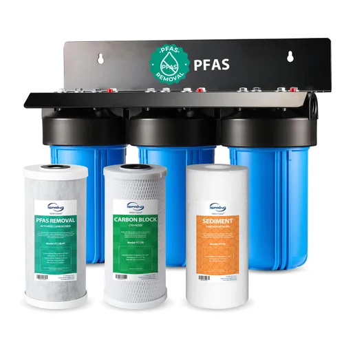 Vista 10 de iSpring WGB31B-KSNC - Sistema de filtro de agua para toda la casa, probado por SGS para eliminar hasta el 94.4% de la cloramina, la filtración de 3