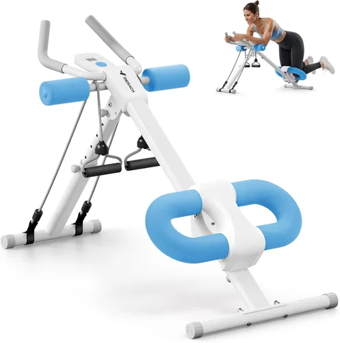 Vista 9 de MERACH Ab Machine, Ab Workout Equipment, Adjustable Ab Trainer Machine Foldable Abdominal Trainer for Stomach Workout with LCD Monitor at Home Gym