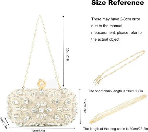 Vista 7 de Ofuleo Women's Handbag Evening Bag Clutch Purse for Wedding Party Prom Weekend Cocktail Homecoming GIfts for Women