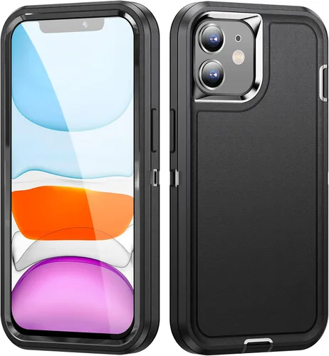 Vista 2 de Funda protectora para iPhone 11 de 6.1 pulgadas, resistente a prueba de caídas híbrida, resistente, a prueba de golpes, ajuste delgado, para iPhone