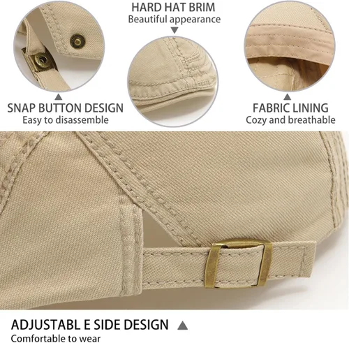 Vista 3 de Initlove Gorra de algodón para hombre, boina de hiedra de algodón para conducir