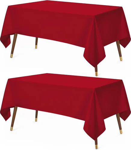 Vista 43 de Utopia Kitchen Mantel rectangular, 1 paquete, mantel lavable a máquina, mantel de poliéster para comedor, fiestas de bufé, pícnics, eventos, bodas