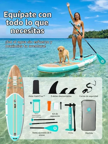 Vista 5 de Niphean Inflatable Stand Up Paddle Board with SUP Accessories