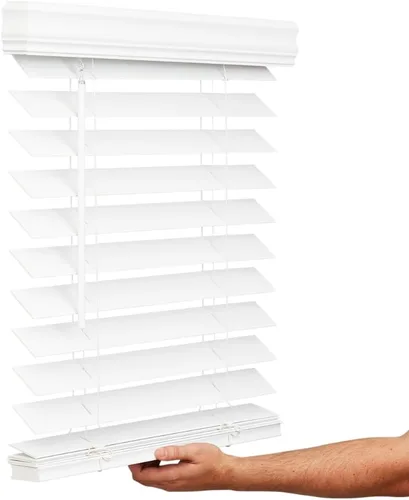 Vista 8 de Lotus & Windoware Sin Cable, Persiana de Madera Sintética de 2-1/2 Pulgadas, Persianas para Ventanas, Persianas y Cortinas, Persianas para Ventanas