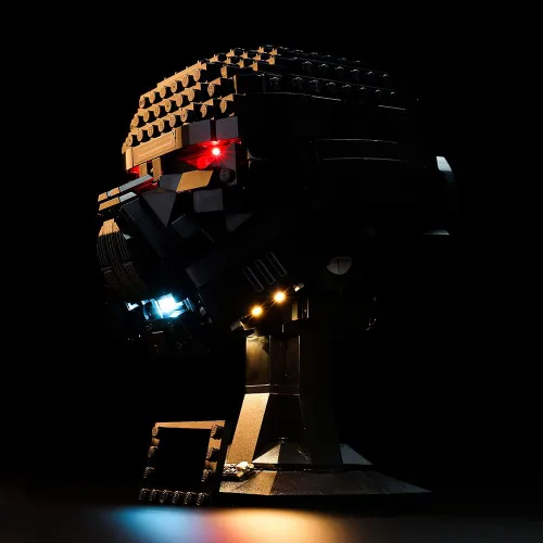 Vista 8 de Kyglaring Kit de iluminación LED diseñado para Lego Star Wars Dark Trooper Helmet 75343 Kit de construcción modelo, sin juego de Lego