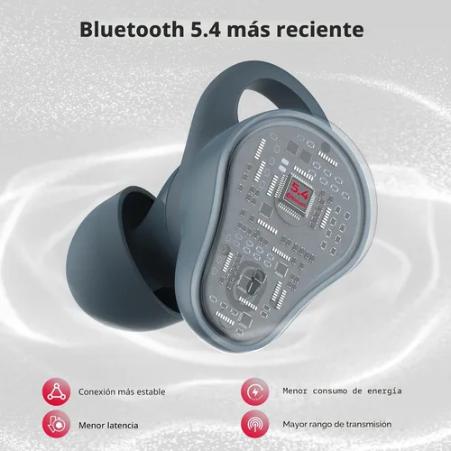 Vista 4 de Monster N-Lite 210 - Auriculares inalámbricos Bluetooth de 5.4 pulgadas, micrófono integrado para llamadas nítidas, tiempo de reproducción de 32