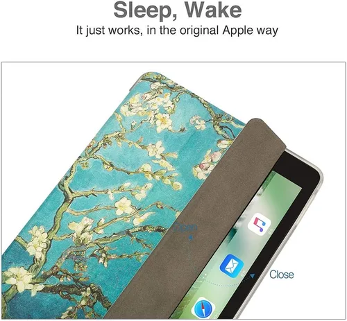 Vista 6 de RUBAN Funda para iPad Air 2 (versión 2014) – Delgado Ligero Protector Smart Shell Anti-Antiarañazos Antiarañazos Flexible Suave TPU Back Cover Stand