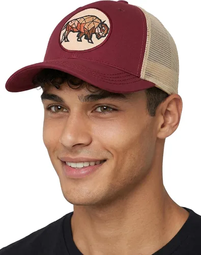 Vista 13 de Funky Junque Gorra de béisbol para hombre y mujer, diseño de camionero, con cierre de malla, ajustable, retro, transpirable Birdie Blitz - Beige