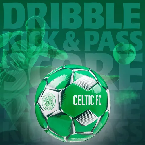 Vista 3 de Celtic F.C. Balón de fútbol para adultos, adolescentes y niños, entrenamiento, talla 3, 4 o 5, mercancía celta (verde, talla 4)