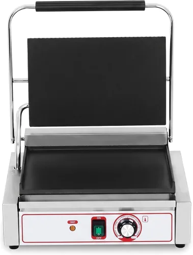 Vista 2 de Parrilla comercial Panini Prensa plana Sandwich Maker Industrial Panini Machine Single Grill Grande (parrilla de prensa Panini estándar)