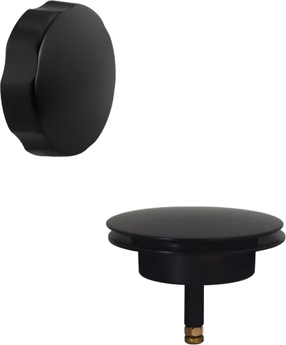 Vista 6 de Westbrass Moldura estándar para residuos de baño de accionamiento por cable, negro mate, D50T-62