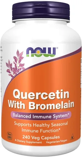 Vista 4 de Now Foods Quercetina con bromelina, 120 CT