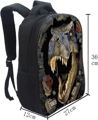 Vista 2 de Mochila escolar de dinosaurio, Dinosaurio 5 14 pulgadas), JR-CA14KLJD