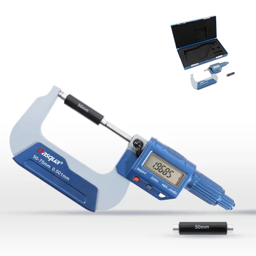 Vista 10 de Dasqua Micrómetro exterior digital de precisión, herramientas de medición para uso en mecanizado e industrial, precisión de 0 a 1 pulgada 0.002 mm