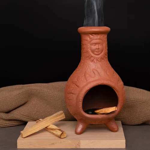 Vista 11 de MOUGIGI Soporte de Palo Santo Hecho a Mano y Quemador de Conos de Incienso - Elegante Accesorio para Limpias de Salvia con Capacidad para Rituales