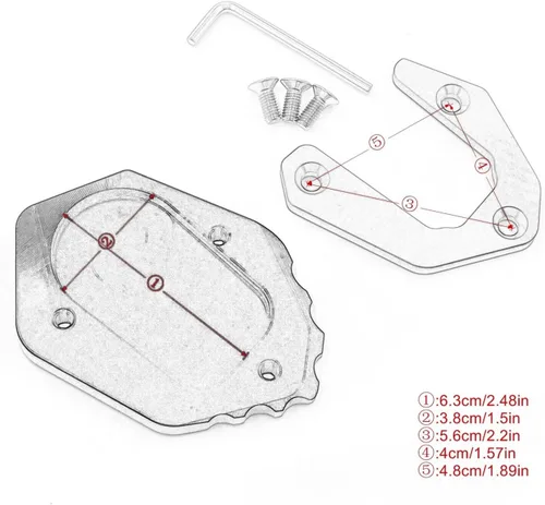 Vista 2 de Placa ampliadora de soporte para B&MW F850GS F 850 para GS F750GS F850 para GS F 750 para GS 2018-2023, accesorios de motocicleta, soporte lateral