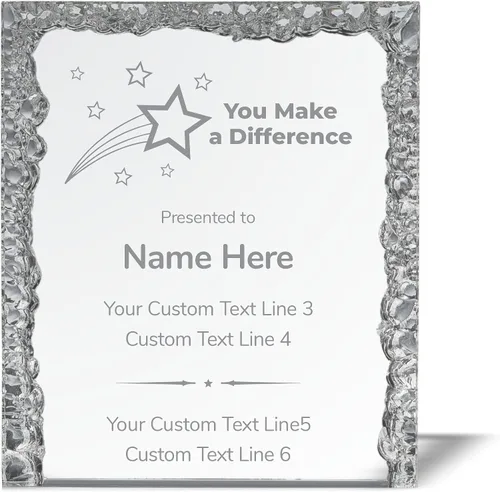 Vista 10 de Trofeo grabado personalizado Premios acrílicos personalizados con grabado Estrella brillante Más allá Marcar la diferencia Jubilación
