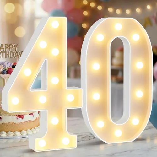 Vista 49 de Letrero LED de Marquee con Letras Iluminadas - Letras Iluminadas del Alfabeto para Cumpleaños, Graduación, Decoración de Pared y Mesa en Bares