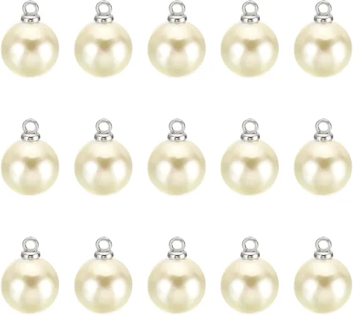 Vista 19 de PATIKIL 150 cuentas de perlas de perlas de imitación de perlas colgantes de bricolaje para hacer joyas, pulseras, aretes, collar