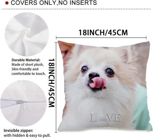 Vista 3 de Pillow Case Featuring one Photo and Custom Message Giving Your Space Unique Style and Presenting a Warm Gift Option
