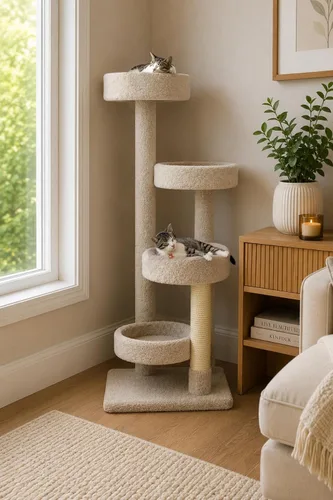 Vista 2 de New Cat Condos Árbol para gatos, beige