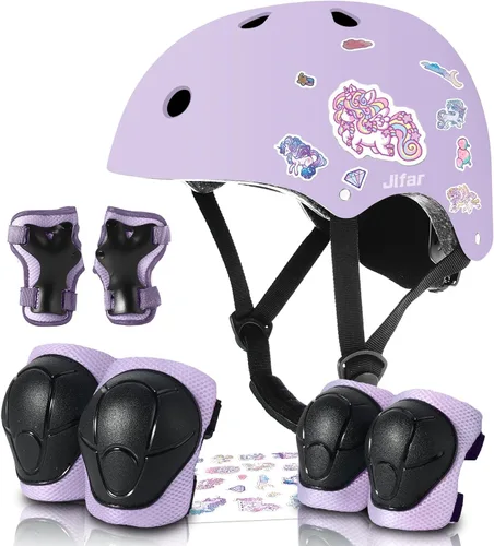 Vista 13 de Kids Bike Helmet and Pad Set for Girls Boys Ages 2-3-5-8-14, Adjustable Toddler Youth Helmet with Knee & Elbow Pads for Bicycle, Skating, Scooter