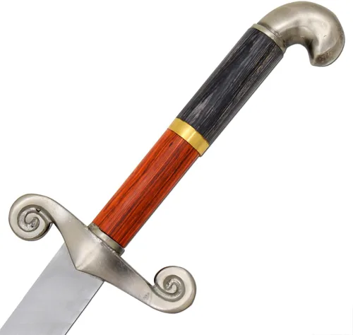 Vista 4 de Medieval Warrior Sinbad - Espada de hoja ancha de cimitarra pirata de tamaño completo viene con estuche de transporte de cuero