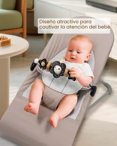 Vista 2 de TinlyFinly Baby Bouncer - Barra de juguete de madera compatible con Baby Bjorn Bouncer, accesorio de juguete de ajuste apretado y seguro, muy