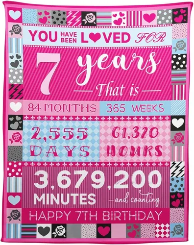 Vista 26 de YISUMEI Pink Love Rose Elements - Manta de cumpleaños para niña de 2 años, 50 x 60 pulgadas, moderna, multiusos, lavable a máquina