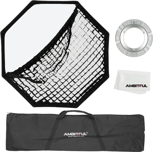 Vista 10 de AMBITFUL FW22x90 - Caja de luz rectangular de 8.7 x 35.4 in/9 x 35 pulgadas con rejilla de nido de abeja, caja de luz rectangular para flash