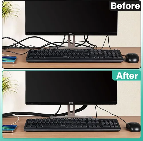 Vista 7 de UOMTFAI Protector de Cable para Perros y Gatos 3.05m - 1/2 pulgada, Funda Flexible para Cables para una Fácil Gestión de Cables, Protege los Cables