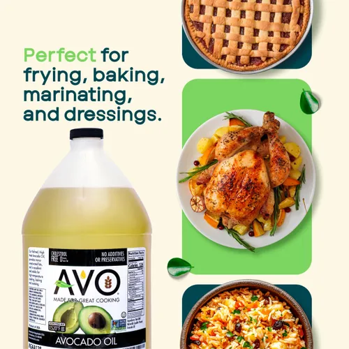 Vista 5 de AVO SIN OGM 100% Aceite de Aguacate, 1 Galón 128 Onzas Líquidas, SIN Conservantes Agregados