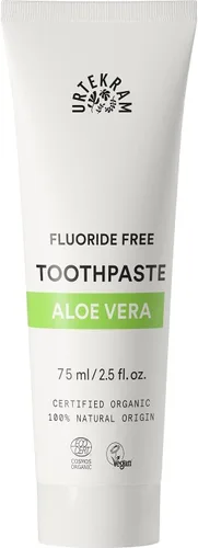 Vista 2 de Pasta dental orgánica de aloe vera, fabricada en Dinamarca por Urtekram, 75 Ml.