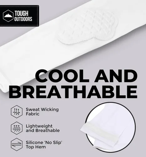 Vista 6 de Tough Outdoors Manga acolchada para el brazo, manga de codo acolchada, manga de brazo de baloncesto, manga para codo de voleibol, almohadilla