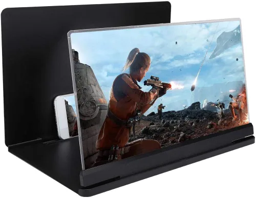 Vista 9 de Lupa de pantalla para teléfono inteligente, amplificador plegable de teléfono móvil de efecto 3D de 14 pulgadas, aumento de 3 a 5 veces, sin